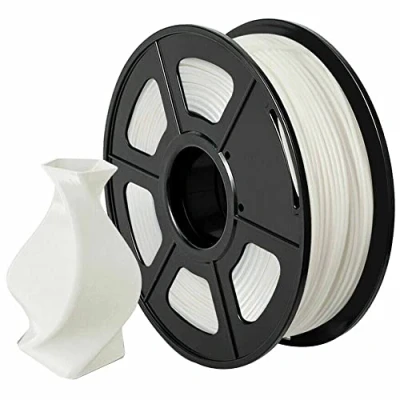 Image of IMBTECH 3D Printer Filament, PLA Plus Filament 1.75mm, 1KG (2.2 lbs) Spool, Printing Consumables, Silk PLA, ABS (White)