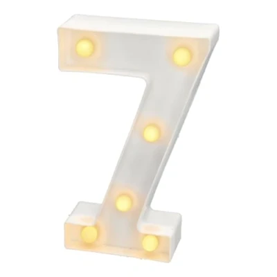 Image of JANDEI Luminous Letters, Decorative Numbers with LED Light Warm Tone 3000K, 22cm Height, Battery Operation. Ambient Night Lights for Home, Shop Windows, Celebrations. (7)