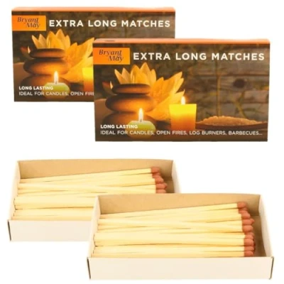 Image of Premium Bryant and May Extra Long Safety Matches (Pack of 2)