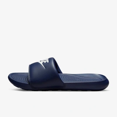 Image of Nike Sportswear Victori ONE Slide Mules, Men&#039;s, Size: 7, Midnight navy/white High quality imitation leather