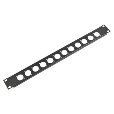 Image of 1U XLR Socket Panel D Type 12 Sockets
