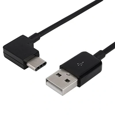 Image of Cablecc 20cm Right Angled Type C USB to 2.0 Cable 90 Degree Connector for Tablet &amp; Mobile Phone