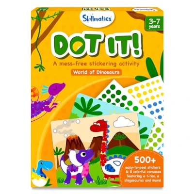 Image of Skillmatics Art Activity Dot It Dinosaurs, No Mess Sticker for Kids, Stocking Stuffers, Craft Kits, DIY Activity, Christmas Gifts Boys &amp; Girls Ages 3, 4, 5, 6, 7
