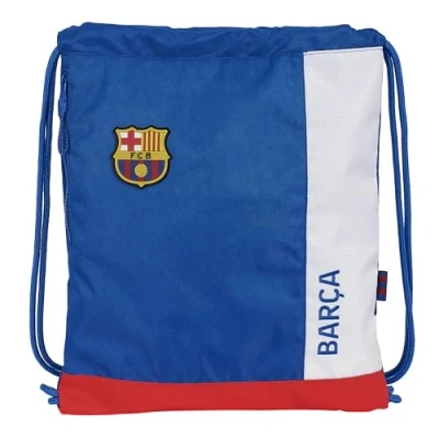 Image of safta F.C. Barcelona 2nd Gear Sports Bag Lace up Backpack Ideal for Children of Different Ages Comfortable and Versatile Quality Resilience 35 x 45 cm Blue