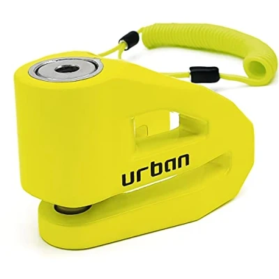 Image of Urban UR206Y Motorcycle Disc Lock, More Visible, Deterrent, ø6mm/0.23in Lightweight Design, Compact and Effective Security, Universal Anti Theft Wheel Brake Lock for Motor Scooter Electric Bike