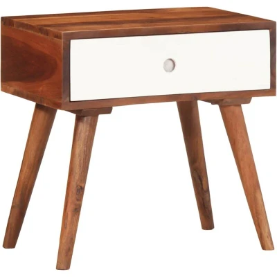 Image of vidaXL Side Table 45x30x45 cm Solid Wood Acacia