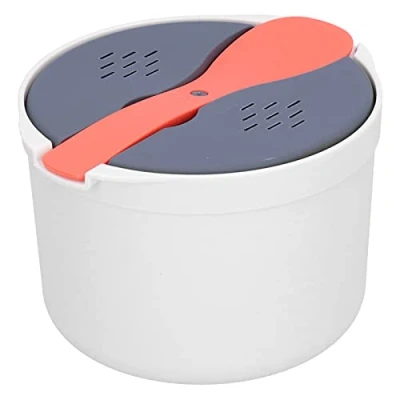 Image of Microwave Oven Rice Cooker, 2 Layer Steamer with Steam Pot, Dishwasher Safe
