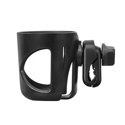 Image of Universal Stroller Cup Holder, 360 Degrees Rotation Anti Slip Water/Drink Bottle Holder for Baby Stroller, Pram, Pushchair, Bicycle, Wheelchair, Motorcycle Black