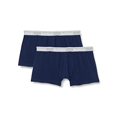 Image of Sloggi Men&#039;s GO ABC H Hipster 2P Briefs, BLUE BLACK, XXL