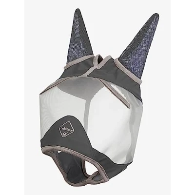 Image of LeMieux Horse ArmourShield Pro Half Fly Mask with Soft Bamboo Lining UV Protective &amp; Breathable Mesh Grey Small