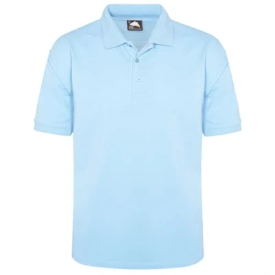 Image of ORN Polo Shirt for Men Adult Short Sleeve Workwear UK Casual Smart Tops Men, Professional Work Wear 1150 Eagle Sky Blue, 4XL