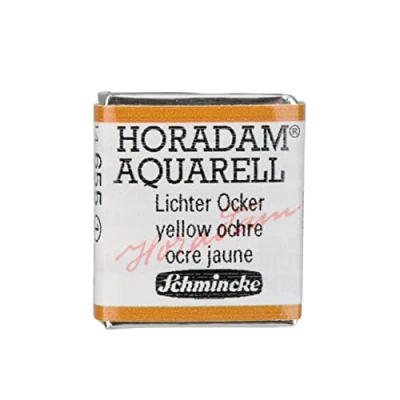 Image of Schmincke HORADAM® AQUARELL finest artists&#039; watercolours, 655 Yellow Ochre, 14 044, 1/2 pan