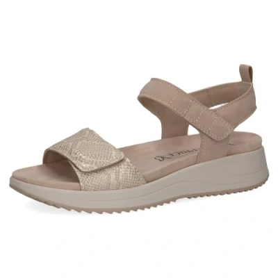 Image of CAPRICE Women&#039;s 9 28702 42 Flat Sandal, Sand Comb, 5 UK