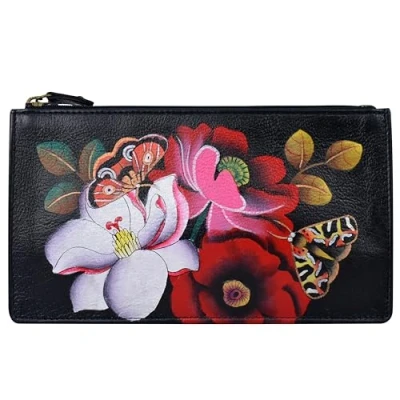 Image of Anna by Anuschka Women’s Original Hand Painted, Dreamy Blossoms Black, One Size