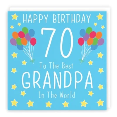 Image of Hunts England Grandpa 70th Birthday Card Happy 70 To The Best In World Iconic Collection