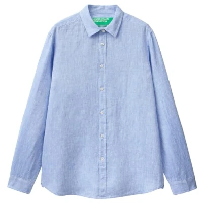 Image of United Colors of Benetton Men&#039;s Shirt 5bku5qjg8, Light Blue 907, M