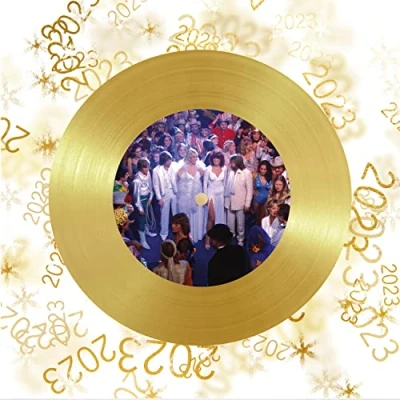 Image of Abba Happy New Year Gold vinyl + Numbered Sealed 2022 UK 7&quot; 00602445928637