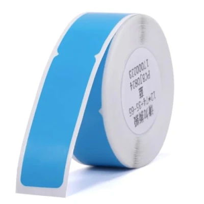 Image of Label Maker Tape for NIIMBOT D11/D110/D101, Cable Sticker, Waterproof Tear Proof Thermal Paper 0.5&quot;x4.3&quot; (12.5x74mm),65 Per Roll(Blue)