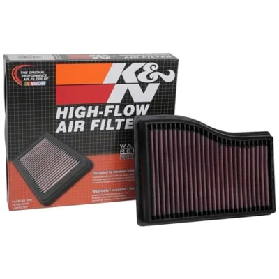 Image of K&amp;N Engine Air Filter: High Performance, Premium, Washable, Replacement Compatible with 2018 2019 MERCEDES BENZ (A160, A180, A200, B160, B180, B200), 33 3132, Rot