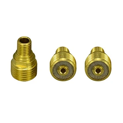 Image of RIVERWELD TIG Gas Lens Collet Body 45V44 2.4mm Fit SR WP 9 20 25 Welding Torch 3pk