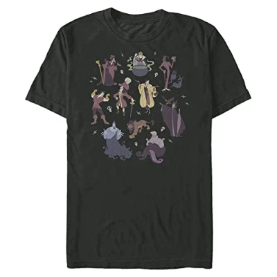 Image of Disney Villains Doodle Bad Dudes Men&#039;s Crew neck Black L
