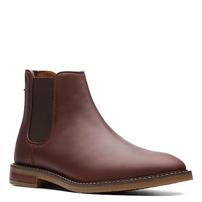 Image of Clarks Men&#039;s Jaxen Chelsea Boot, Tan Leather, 6 UK
