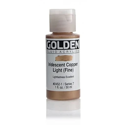Image of Pro Art Golden Fluid Acrylic Paint 1 oz Iridescent Copper Light