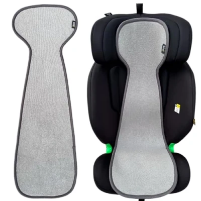 Image of HECKBO Children&#039;s seat Cover Summer Anti Sweat for pram Group 2/3 car Children mat Girls Boys Grey