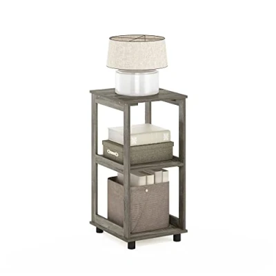 Image of Furinno Romain 2 Tier Tall End Table, French Oak