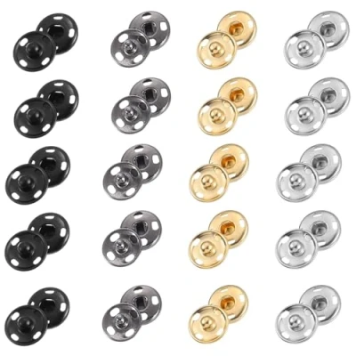 Image of 20 Pcs Sew on Snap Buttons, Metal Button, 21 mm Clothing Clasps, Sewing Buttons for Clothes, DIY, Handbag