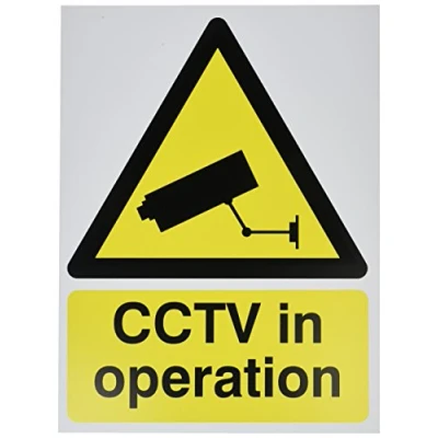 Image of SIGNSLAB CTV3B/R Warning Sign &quot;CCTV In Operation&quot;, PVC, 400 mm x 300