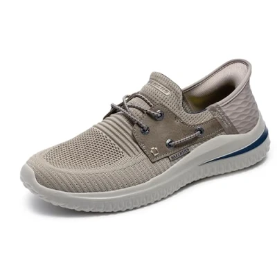 Image of Skechers Men&#039;s Slip ins: Delson 3.0 Roth Loafer, Taupe, 7 UK