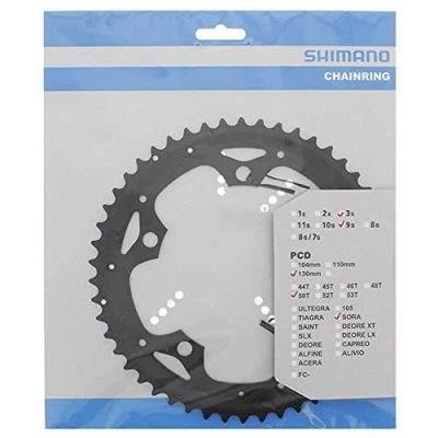 Image of Shimano Spares FC 3503 Chainring 50T D, black, for chain guard