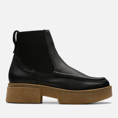 Image of Clarks Linoso Top Ankle Boot Leather Boots In Black Size 5