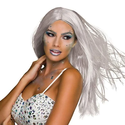 Image of Bristol Novelty BW099 Long Grey Wig for Women 18&quot;, One Size