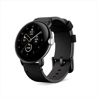 Image of Google Pixel Watch Crafted Leather band Black, Small