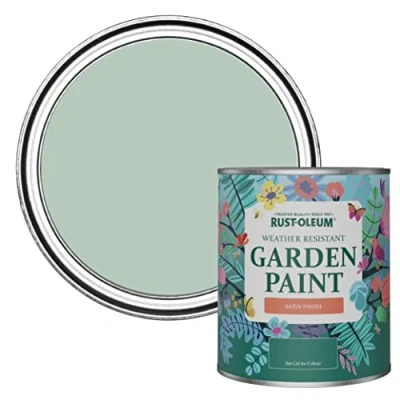 Image of Rust Oleum Green Mould Resistant Garden Paint In Satin Finish Leaplish 750ml