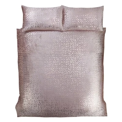 Image of Rapport Home BELLAG SING BLSH Bellagio Duvet Cover Set for Single Bed, Blush