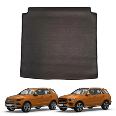 Image of Travall Boot Liner for Mercedes M Class 2011 2015 Premium Tailored Fit Car Floor Mat Waterproof CargoMat Black Rubber Guard Dog Friendly All Weather Protector Custom Accessory