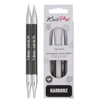 Image of KnitPro Karbonz interchangeable needle tips 7.00mm 3pcs