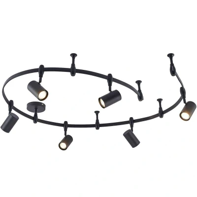 Image of Lindby Delila track lighting system, black, flexible use