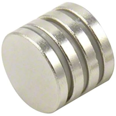 Image of Samarium Cobalt Magnet for Motors, Electric Turbo Machinery and Sensors 20mm dia x 3mm thick 3kg Pull Pack of 4