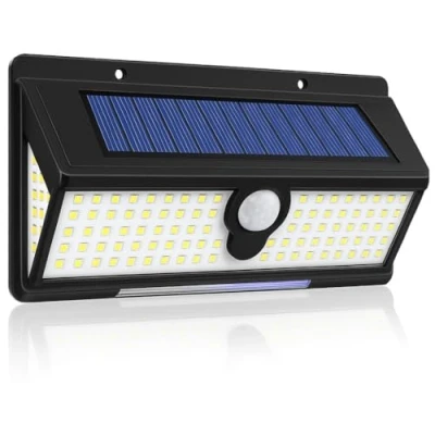 Image of RigWig Solar Lights Outdoor 190 LED, Motion Sensor Security Light with 270 Wide Angle, IP65 Waterproof Wall for Front Door, Yard, Garage, Garden Powered Lighting