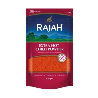 Image of Rajah Spices Extra Hot Chilli Powder 1KG Chili Spicy Spicey Indian Curry Madras (1kg)