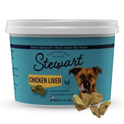 Image of Stewart&#039;s Pro Treat 1.5 Ounce Tub Freeze Dried Dog Treats, Chicken Liver