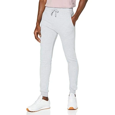 Image of AWDis Men&#039;s Tapered Track Pant Sports Jogger, Grey (Heather Grey), Small