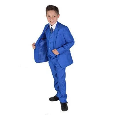 Image of Cinda 5 Piece Suits Wedding Page Boy Party Prom Electric Blue 4 Years