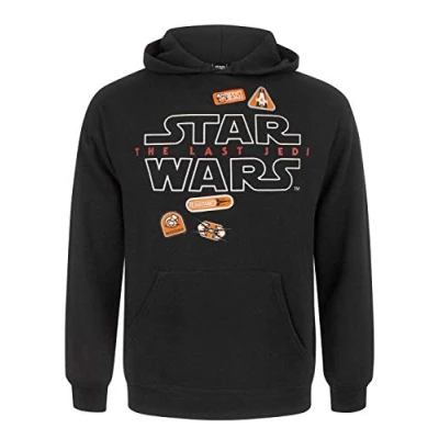 Image of Star Wars The Last Jedi Badges Men&#039;s Hoodie Black