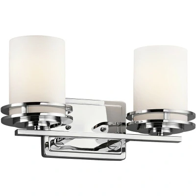 Image of Hendrik 2 Light Bathroom Wall Polished Chrome IP44, G9