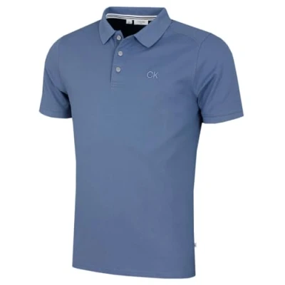 Image of Calvin Klein Mens North Coast Polo Shirt Denim Blue L